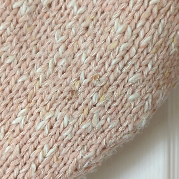 Liz Sport 90's Vintage Fair Isle & Marled Knit Wool Blend V-neck Sweater Pink M - Picture 4 of 11